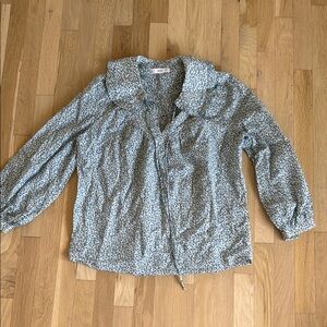 Mango Floral Long Sleeve Blouse